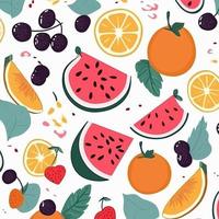 ilustración modelo verano Fruta modelo en sencillo estilo vector