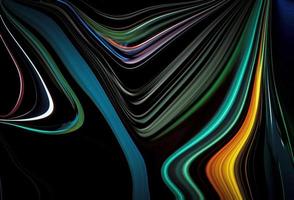 abstract curve wave lines multicolored dark photo