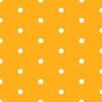 Bright yellow seamless pattern with white polka dots. Vector illustration