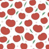 Tomato, pickled tomatoes seamless pattern. Illustration for printing, backgrounds and packaging. Image can be used for greeting card, poster, sticker and textile. Isolated on white background. vector