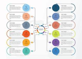 infografía con 12 pasos, procesos u opciones. vector