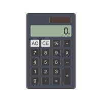 Electronic calculator illustration design. Realistic style. Digital keypad math isolated white background vector