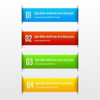 Infographics banners. A vivid illustration of the layout of the labels banner. Colored labels with a set of steps and parameters. A template for the design. All elements are isolated.EPS 10. vector