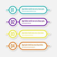 Infographics banners. A vivid illustration of the layout of the labels banner. Colored labels with a set of steps and parameters. A template for the design. All elements are isolated.EPS 10 vector