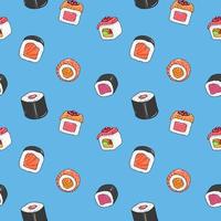 Sushi Background pattern. Vector illustration.