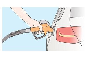 Economy, filling, petrol concept vector