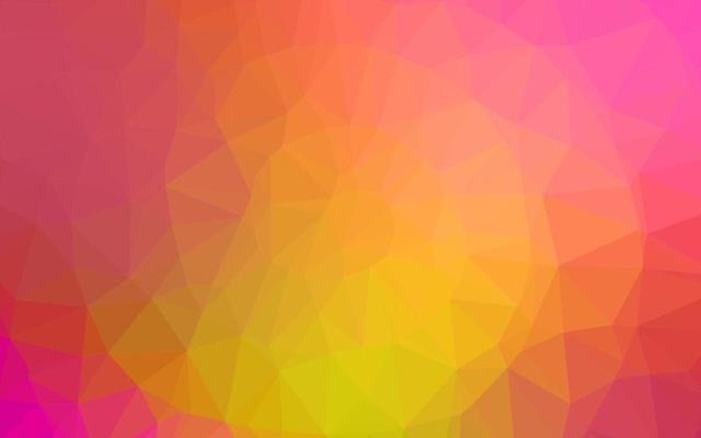 Light Pink, Yellow vector shining triangular template.