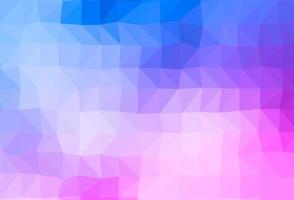 patrón poligonal de vector rosa claro, azul.