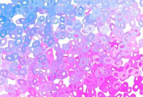 Light Pink, Blue vector background with bubbles.