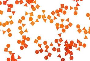 Light Orange vector texture in poly style with circles, cubes.