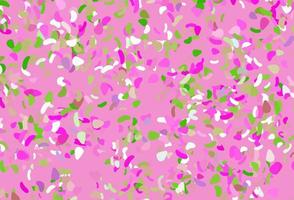 Light pink, green vector texture with random forms.