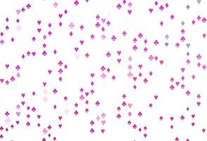 Light Pink vector pattern with symbol of cards.