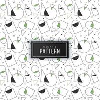 Memphis pattern with geometric memphis circle and triangle shapes vector