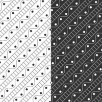Modern minimalist pattern background with dots and wavy lines vector
