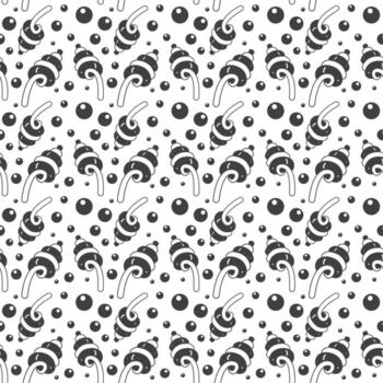 Geometric seamless pattern with abstract hand drawn shapes and circles vector