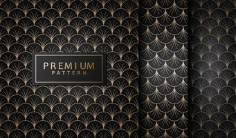 luxury golden minimalistic seamless geometric patterns collection vector