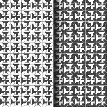 Abstract geometric Seamless Black and white pattern. Scandinavian design. Simple and modern tile vector