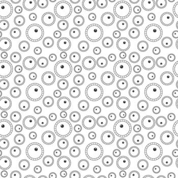 Geometric seamless pattern with circle and polka dots vector