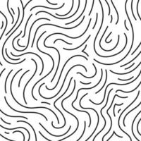 Hand drawn abstract wave lines seamless pattern backgroundt vector