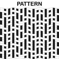 Seamless psychedelic geometric pattern with black and white optical illusion squares vector