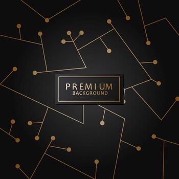 Dark Realistic vip luxury background design with abstract lines and polka dots vector