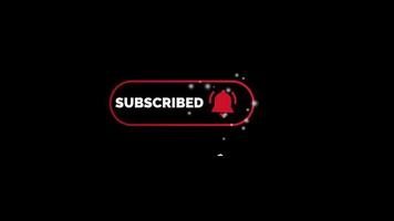 Subscribe, Reminder and Like Button animation with mouse cursor with alpha channel video