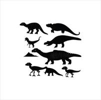 dinosaurio icono silueta vector Arte trabajar.