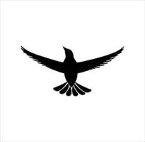 A flying bird silhouette vector art.