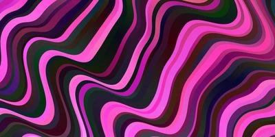 Dark Purple, Pink vector background with curves.