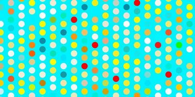 Light blue, yellow vector background with spots.