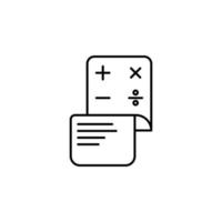 mathematical solution on paper vector icon illustration