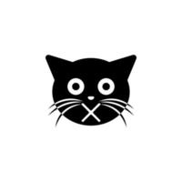 No palabras gato vector icono ilustración