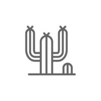 Cactus, USA vector icon illustration
