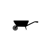 Wheelbarrow vector icon illustration