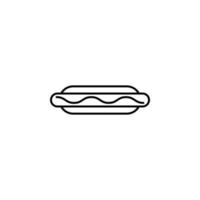 hamburger concept line vector icon illustration