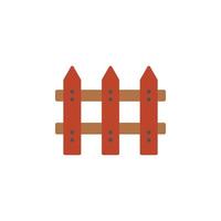 fence, palisade, wood vector icon illustration