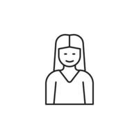 hostess, girl vector icon illustration