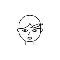 face, plastic surgery vector icon illustration