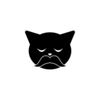 wise cat vector icon illustration