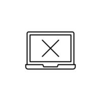 not working laptop vector icon illustration