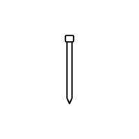 nail with smaller head concept line vector icon illustration