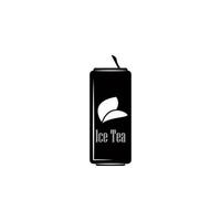 cold tea in a jar vector icon illustration