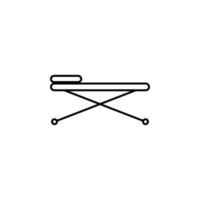 medical trolley line vector icon illustration