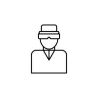 virtual reality glasses vector icon illustration