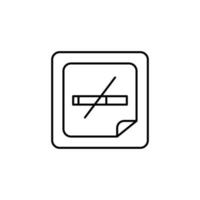Cigarette, sticker vector icon illustration