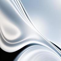 Dynamic abstract curve blue and chrome theme, artistic smooth shape photo