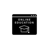 Website online education vector icon illustration