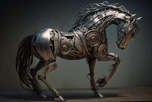 Concept iron horse. photo