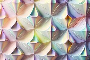 Holographic low poly foil abstract background. photo