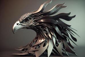 Concept iron eagle. photo